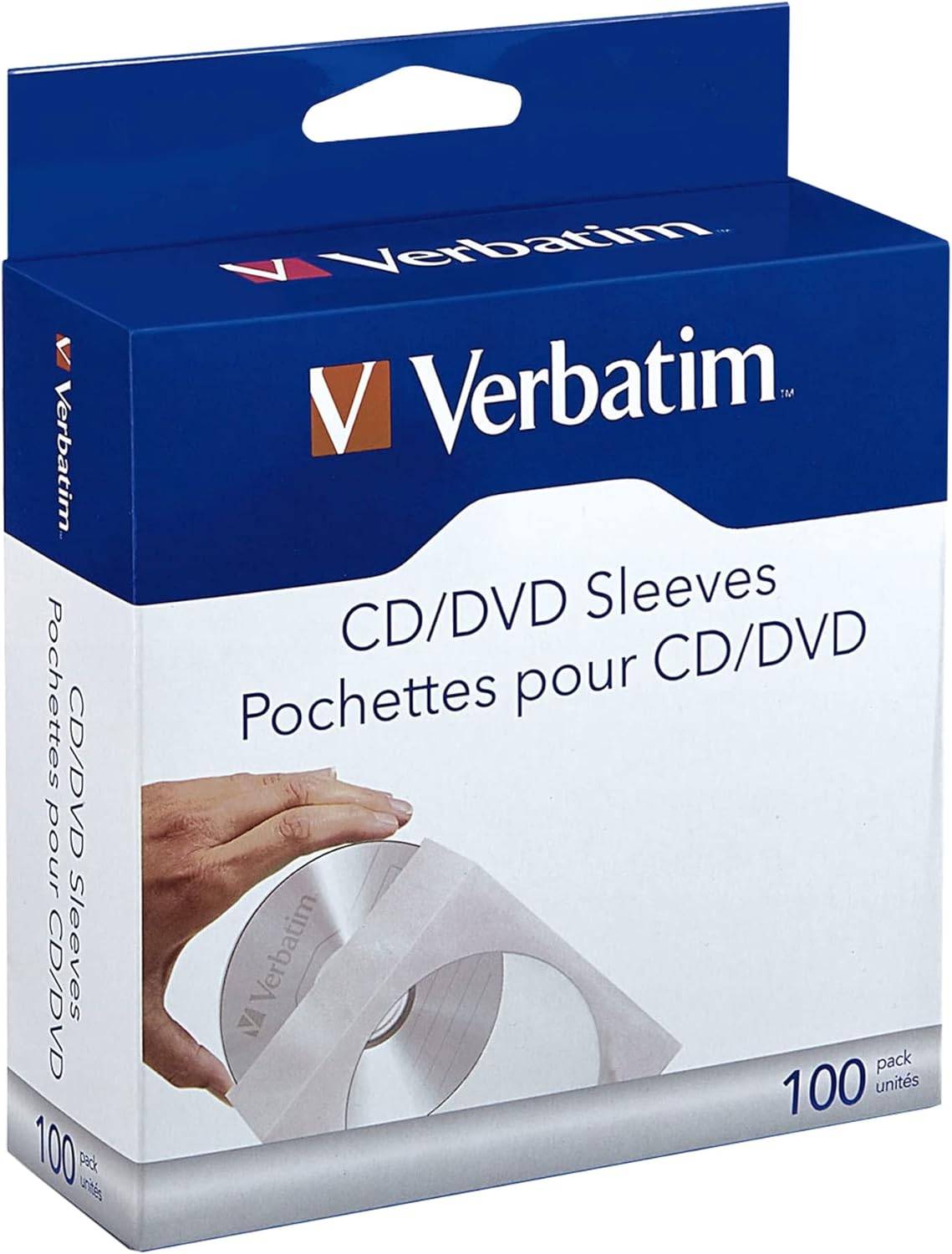 Sobre de papel para CD/DVD con ventana transparente VERBATIM 49976 paquete con 100 piezas - Sobre de papel para CD/DVD con ventana transparente VERBATIM 49976 paquete con 100 piezas -